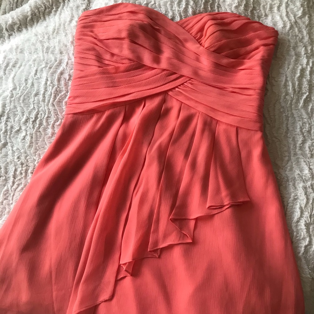 David’s Bridal Short Crinkle Chiffon Dress